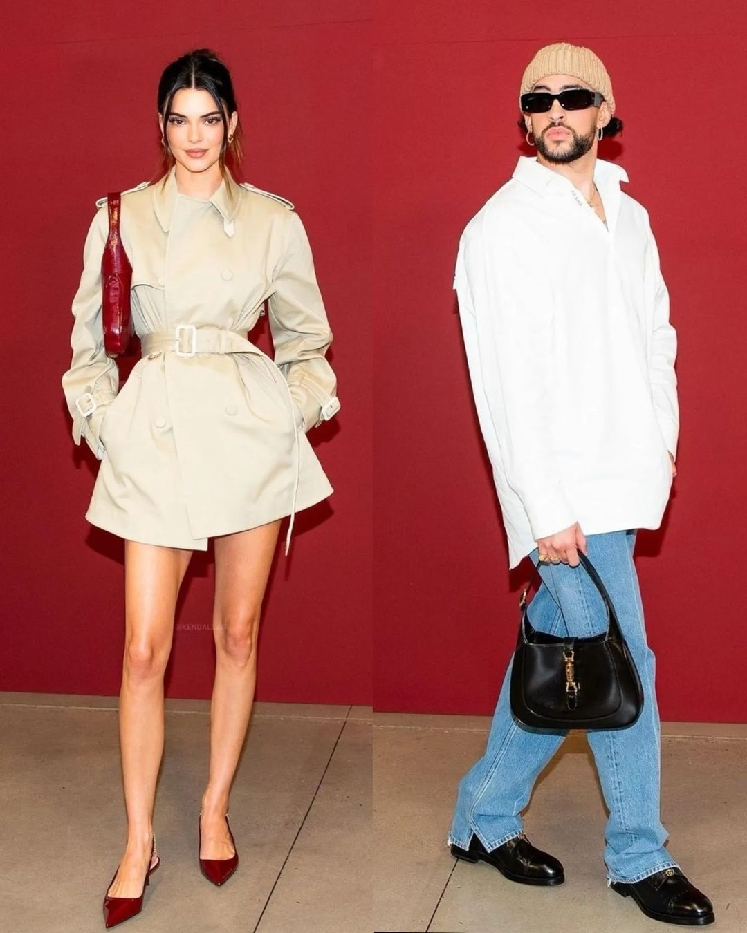 Bad Bunny y Kendall Jenner asistieron al fashion week de Milan/ Foto: Instagram