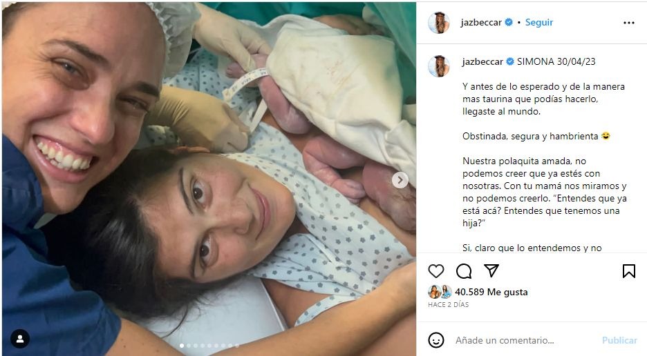 ExRebelde Way se convirtió en mamá junto a su novia y compartió imágenes del parto