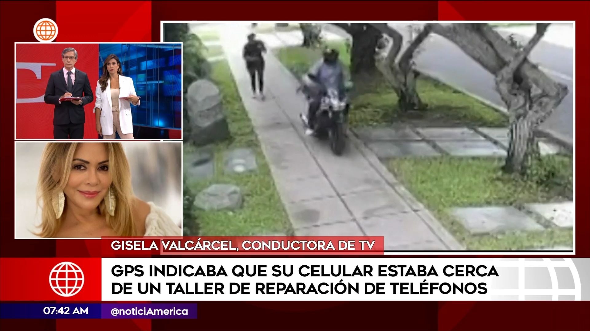Robo a Gisela Valcárcel en San Isidro / América Noticias
