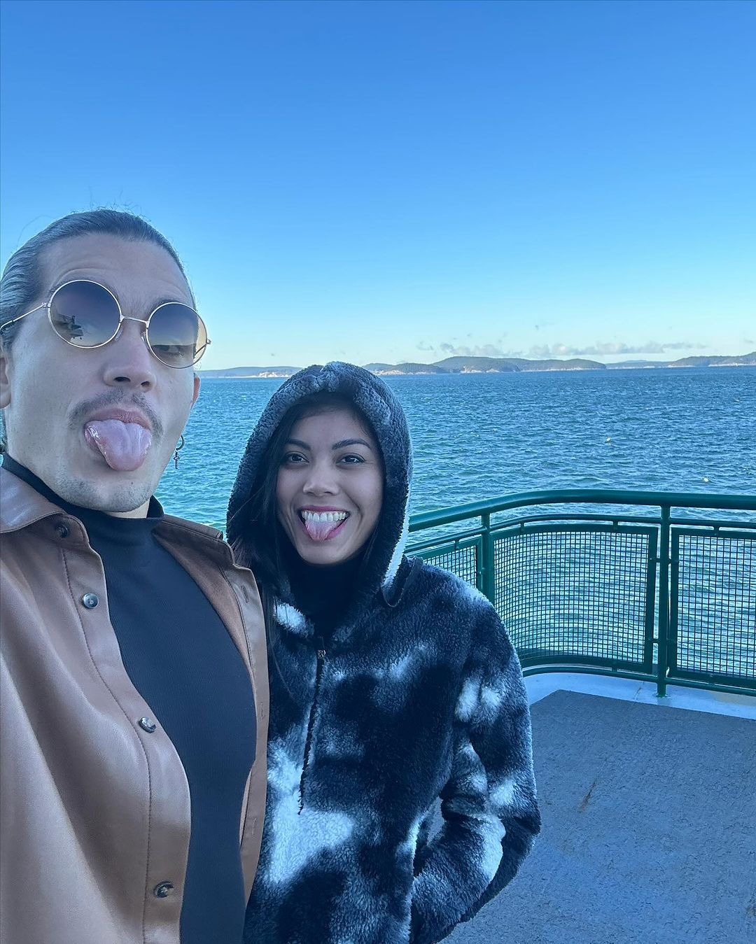 Giuseppe Benignini y su pareja Rebeca Roca en Estados Unidos / Instagram