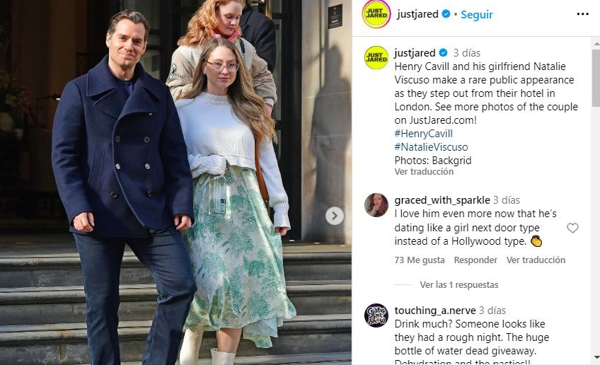 Henry Cavill y su novia Natalie Viscuso reaparecieron en medio de rumores de infidelidad / Instagram