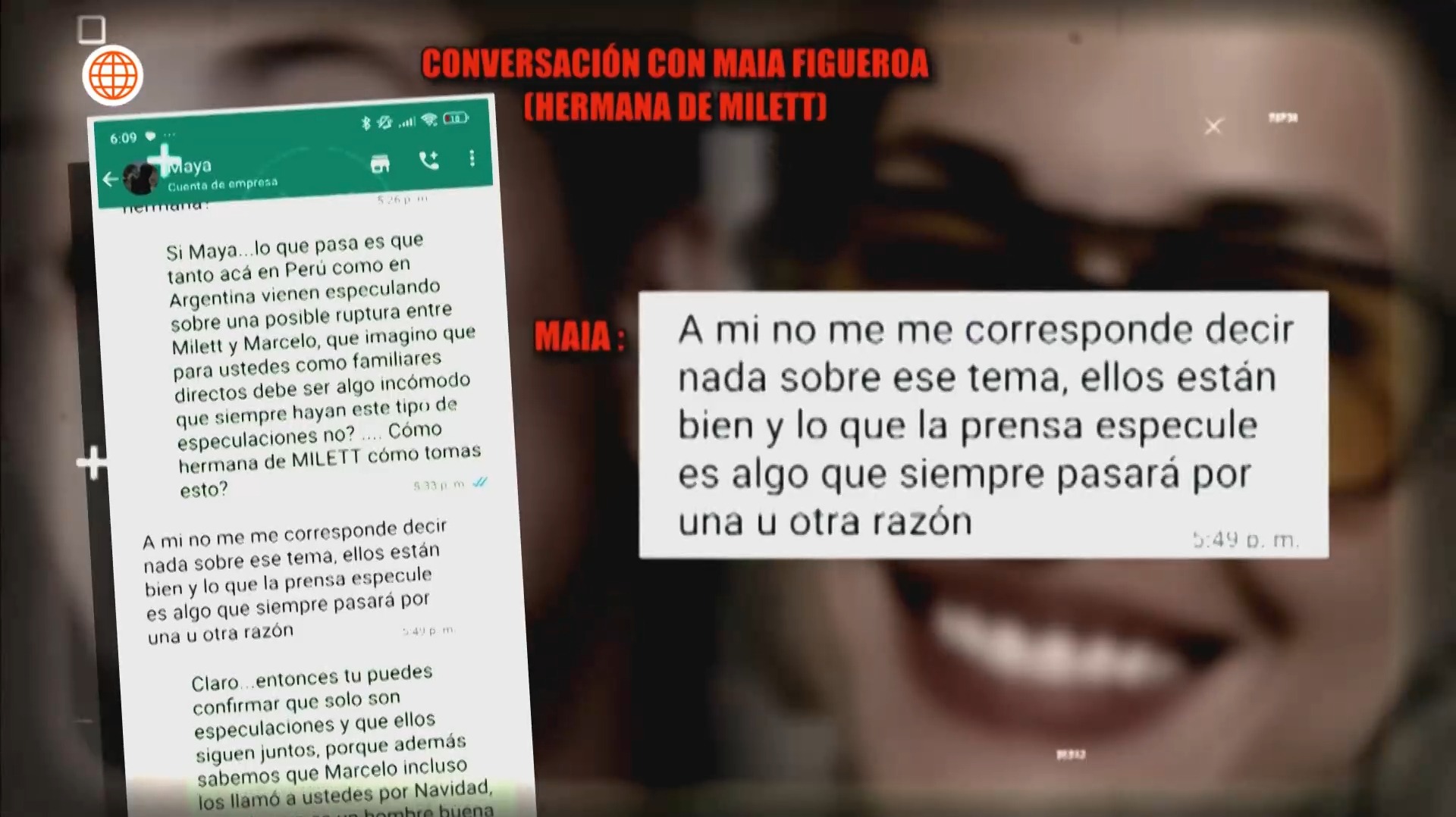 Maia Figueroa habló de la supuesta crisis entre Marcelo Tinelli y Milett Figueroa / América Hoy