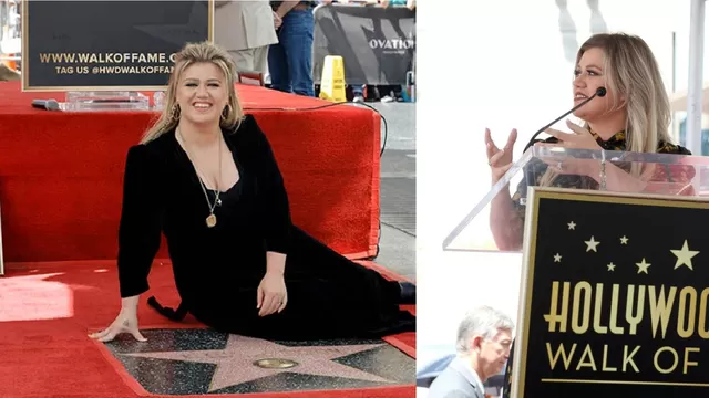 Kelly Clarkson recibió una estrella en el Paseo de la Fama