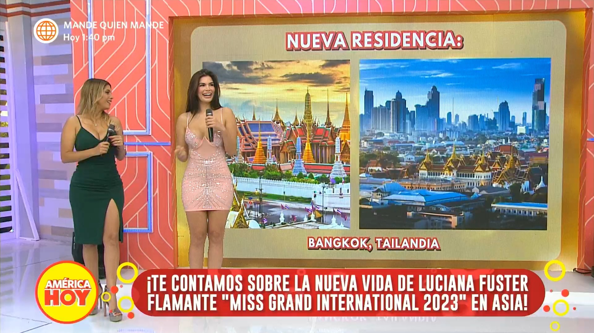 Luciana Fuster vivirá en Tailandia tras ganar el 'Miss Grand International 2023'. Foto: 'América Hoy'