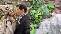 Luciana Fuster y Patricio Parodi se cruzaron con una rata en medio de su paseo por el Coliseo Romano 
