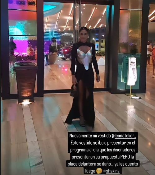 María Pía contó una anécdota sucedida con el traje que lució en la presentación del disco de Shakira/Foto: Instagram