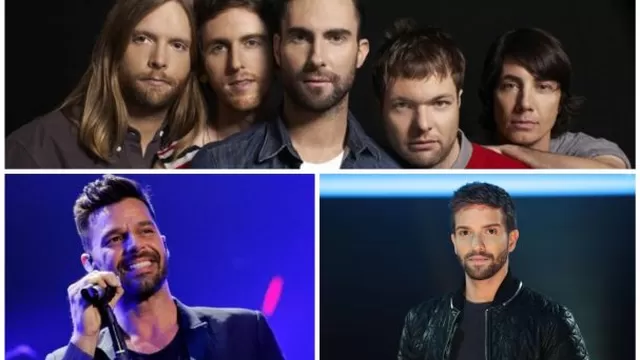 Maroon 5, Ricky Martin y Pablo Alborán cantarán en Viña del Mar