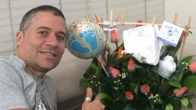 Mathías Brivio presentó a su hijo Eugenio. Foto: Twitter Oficial