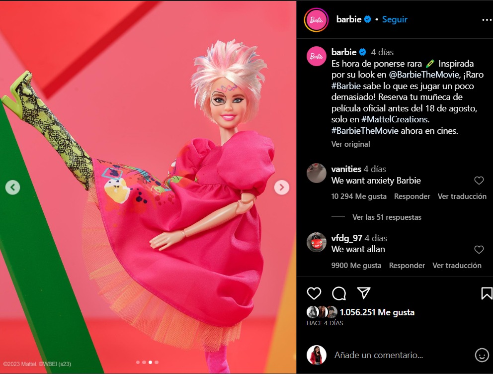 Mattel anunció la venta de la "Barbie rarita". Captura de pantalla: Barbie