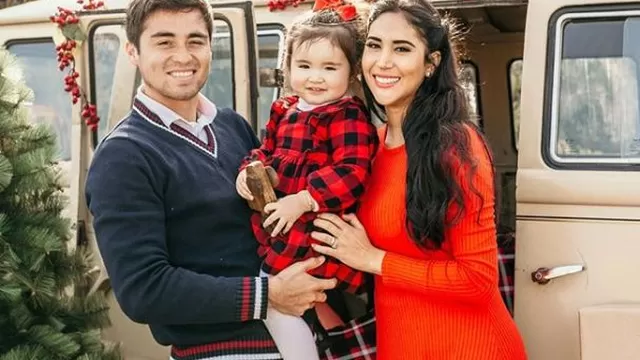 Melissa Paredes junto a su esposo Rodrigo Cuba y la pequeña Mía (Foto: Instagram)