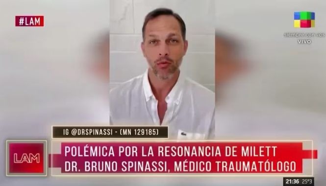 Médico desmintió a Milett Figueroa sobre lesión cervical / América Tv - Argentina
