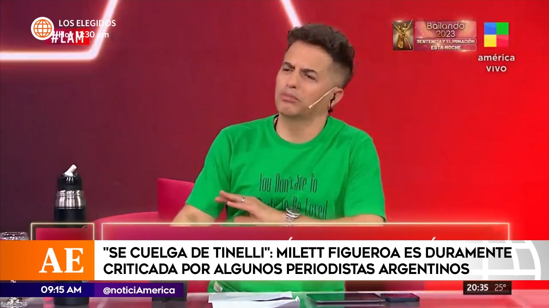 Ángel de Brito aseguró que "Milett Figueroa se cuelga de Tinelli" / América Tv - Argentina 