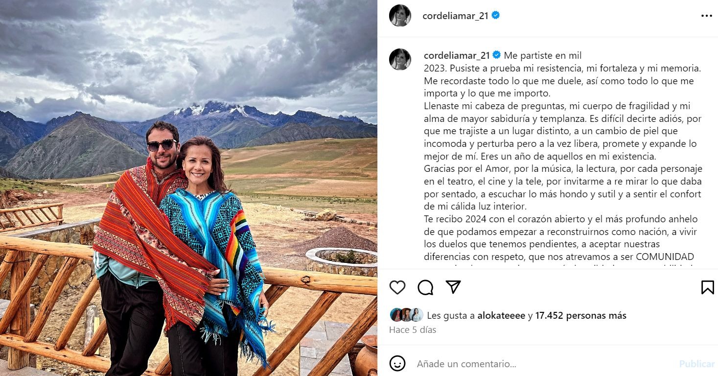 Mónica Sánchez presentó a su pareja en redes sociales / Instagram