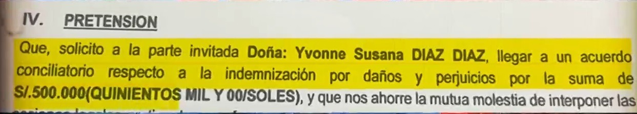 Néstor Villanueva envió carta notarial a Susy Díaz: Amenazó con demanda por medio millón de soles