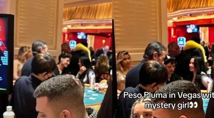 Peso Pluma con otra mujer en Las Vegas el fin de semana / @pesoplumafanspage