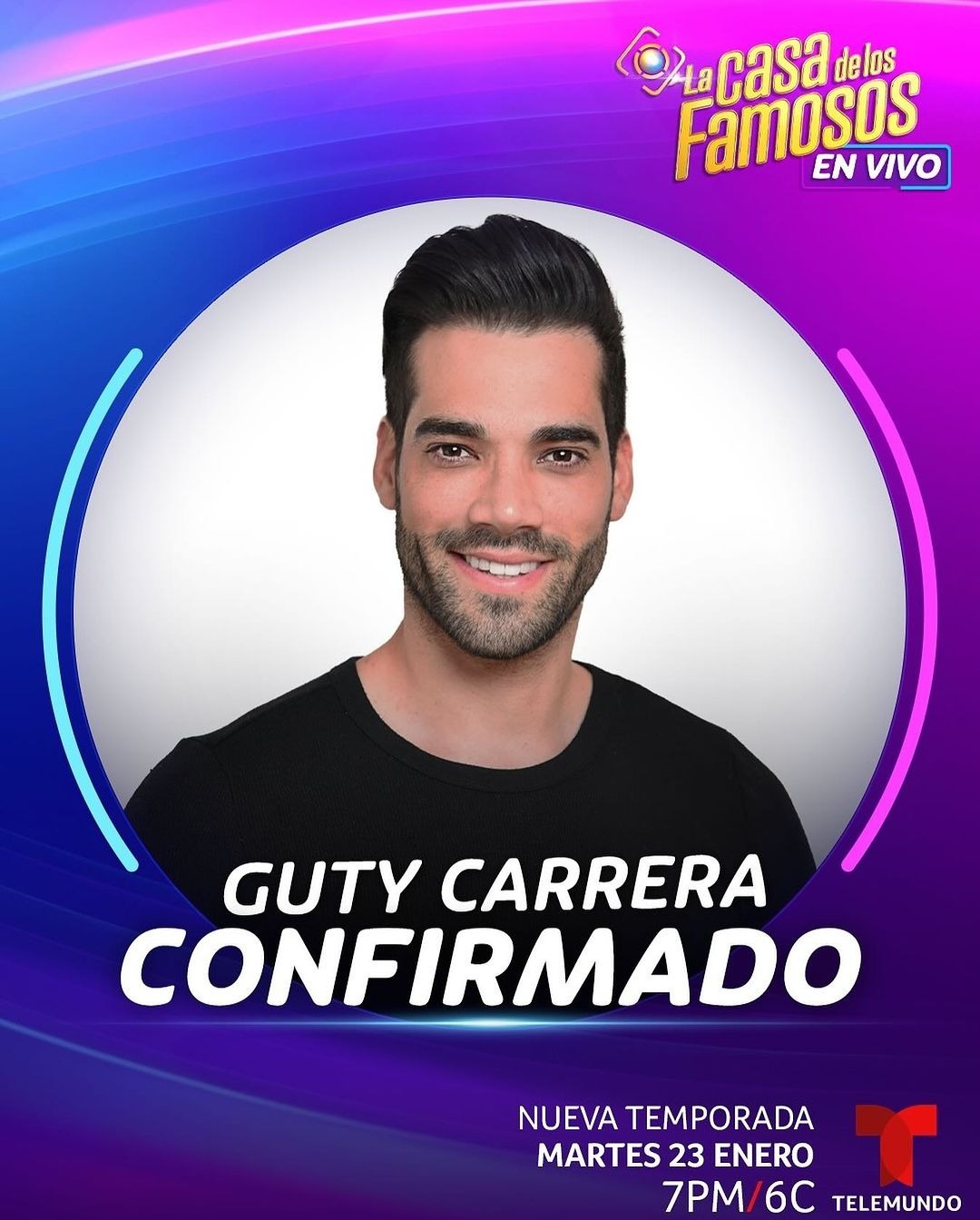 Guty Carrera fue confirmado en 'La Casa de los Famosos' de Telemundo. Instagram