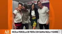 Nicola Porcella se va de fiesta con Danna Paola y Kunno