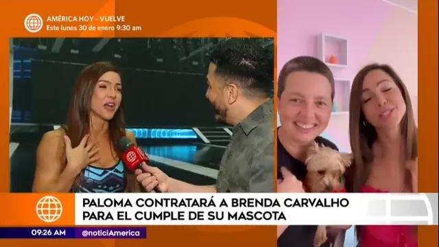 Paloma Fiuza quiere que Brenda Carvalho anime la fiesta por los 9 años de su perrito Thomas