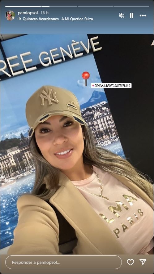 Pamela López viajó a Ginebra, Suiza a encontrarse con una amiga/Foto: Instagram  