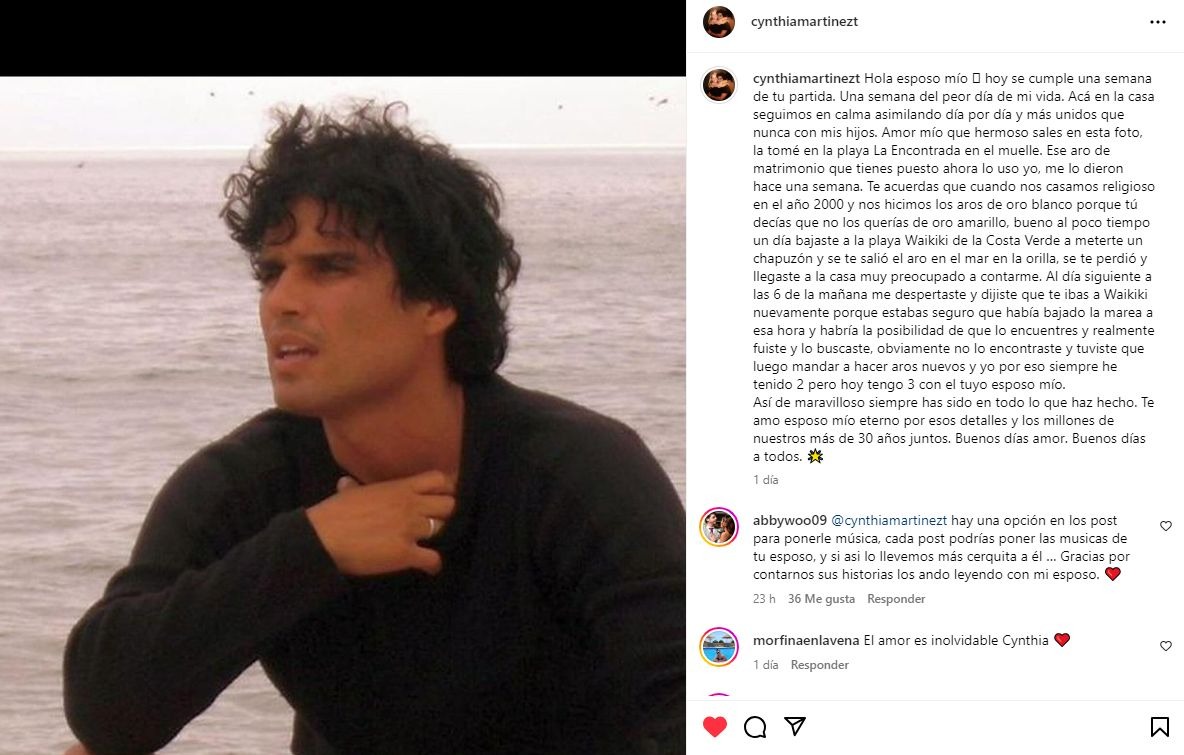 La anécdota de Pedro Suárez Vértiz y Cynthia Martínez / Instagram