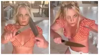 La policía llegó a casa de Britney Spears por video bailando con cuchillos: "Imitaba a Shakira"