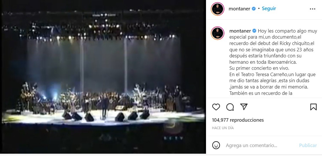 Ricardo Montaner: El momento en que su hijo Ricky debutó en un concierto de su padre hace 23 años
