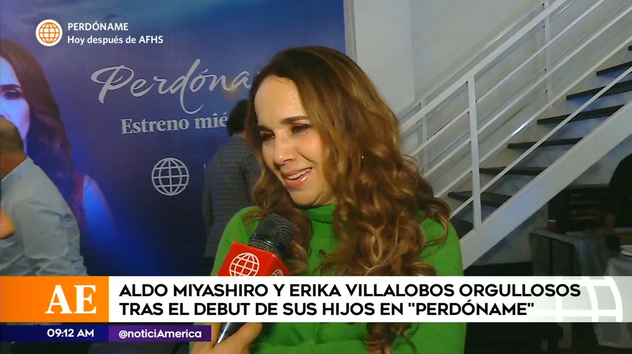 Erika Villalobos quedó muy feliz con la actuación de sus hijos en 'Perdóname' / América Espectáculos
