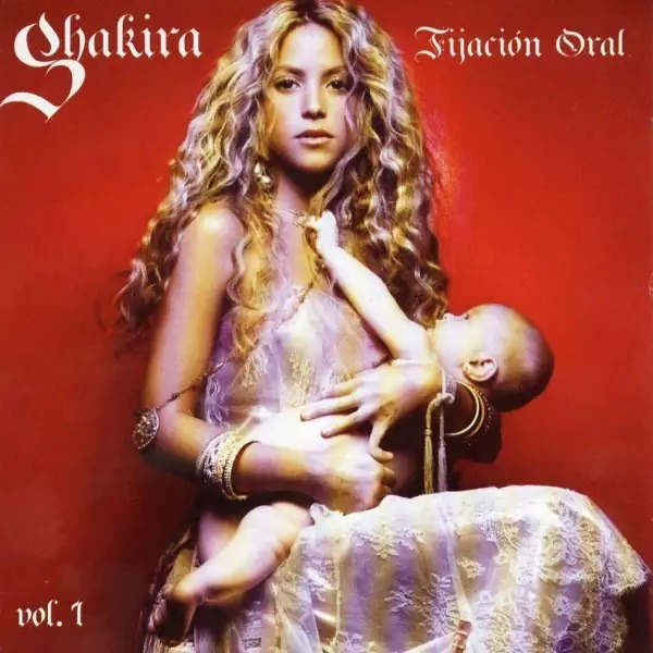 Shakira y su álbum 'Fijación oral 1'. Fuente: Instagram