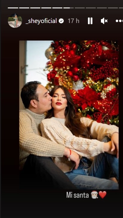 Sheyla Rojas compartió parte de la sesión fotogfráfica navideña que hizo con 'Sir Winston'/Foto: Instagram