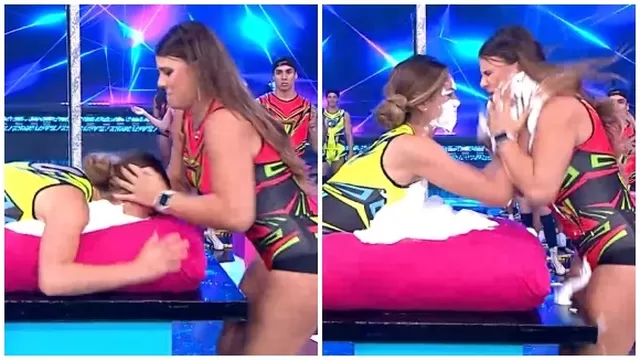 Vania Torres enfureció tras fuerte tortazo de Macarena Vélez y se vengó de la combatiente