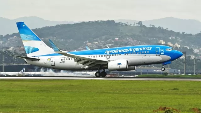Avión de Aerolíneas Argentinas. Foto: AFP