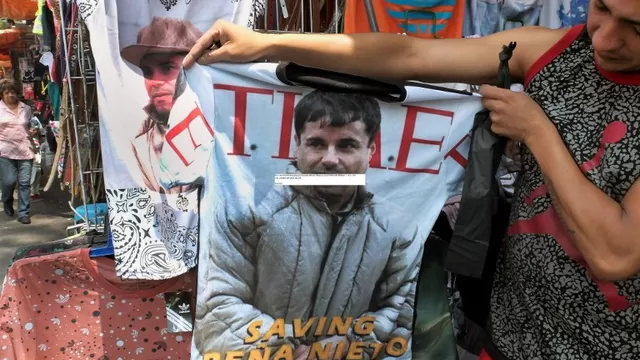 Camiseta del narcotraficante &#039;El Chapo&#039; Guzm&aacute;n. (V&iacute;a: AFP)