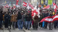 Austria: 10 000 personas, entre ellas neonazis, protestan contra medidas para frenar el coronavirus