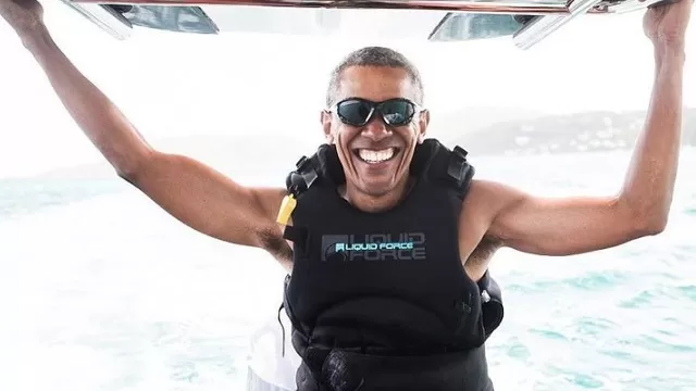 El presidente disfruta de sus vacaciones. (Vía: TMZ)