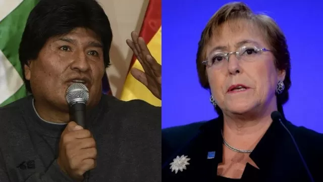 Evo Morales y Michele Bachelet. (Vía: Twitter)