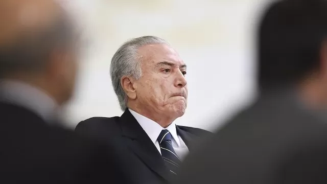 Michel Temer, presidente de Brasil acusado de corrupción. Foto: AFP