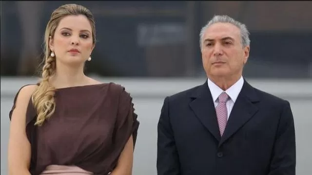 Marcela Temer y presidente Michel Temer. (Vía: El País)