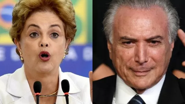 Dilma Rousseff y Michel Temer. (Vía: AFP)