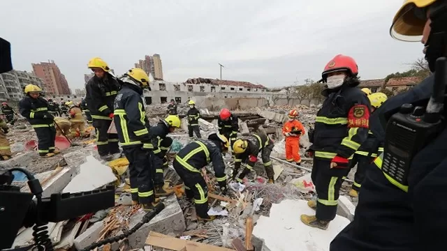 Explosión en China. Foto: AFP