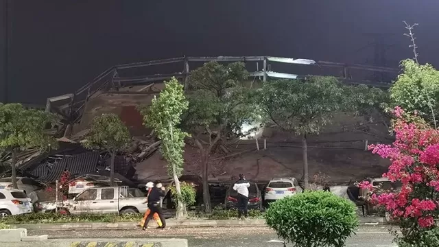 Hotel derrumbado en China. Foto: Twitter @ezracheungtoto / Weixin