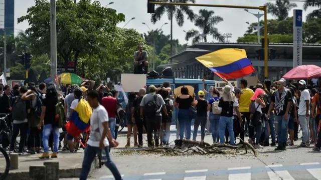 Colombia: Cientos marchan contra gobierno de Iván Duque. Foto: AFP