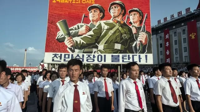 Norcoreanos expresaron apoyo al régimen de su líder. Foto: AFP