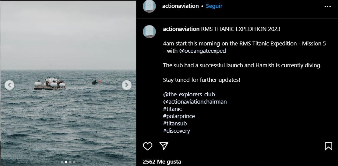 Difunden las últimas imágenes del submarino desaparecido en la expedición al Titanic
