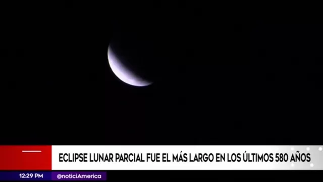 Eclipse lunar parcial fue el más largo de los últimos 580 años