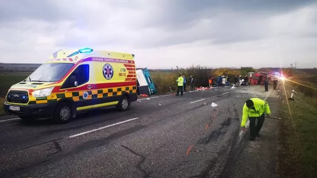 Eslovaquia: choque de bus y un camión dejó al menos 13 muertos y 20 heridos. Foto: EFE