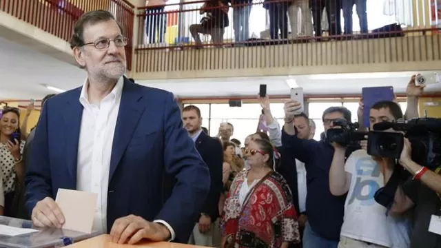 Mariano Rajoy, presidente del Gobierno español y candidato a la reelección por el Partido Popular. Foto: EFE
