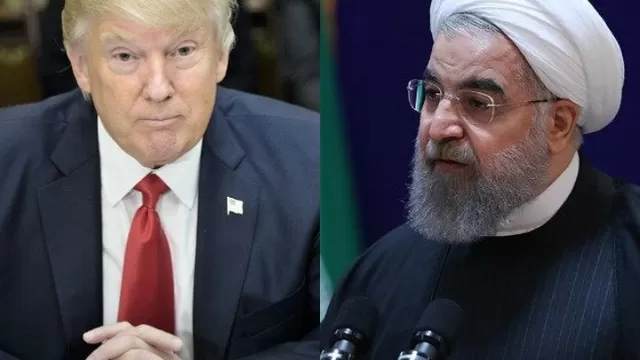 Donald Trump y Hasán Rouhaní. (Vía: AFP)