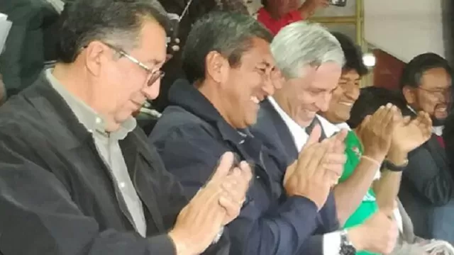 Evo Morales estuvo en el Hernando Siles y vio el triunfo de Bolivia ante Chile. Foto: Twitter Evo Morales