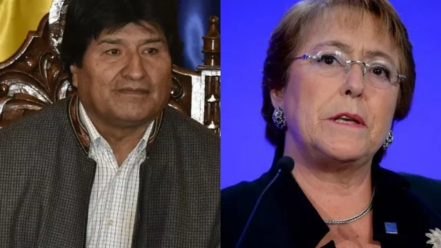 Evo Morales y Michelle Bachelet (Vía: AFP)