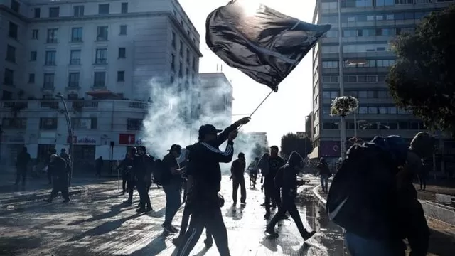 Protestas en Chile. Foto: EFE